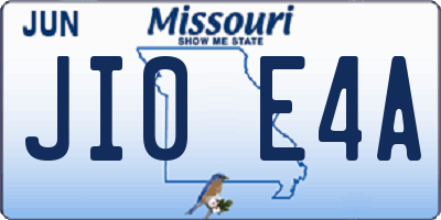 MO license plate JI0E4A