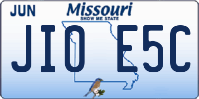 MO license plate JI0E5C