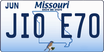 MO license plate JI0E7O