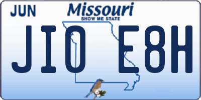 MO license plate JI0E8H