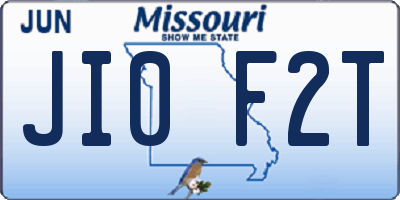 MO license plate JI0F2T