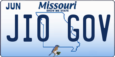 MO license plate JI0G0V