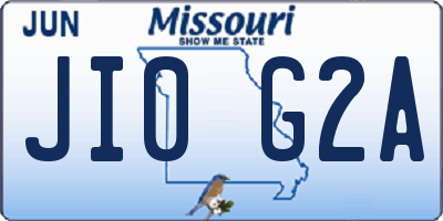 MO license plate JI0G2A