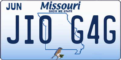 MO license plate JI0G4G