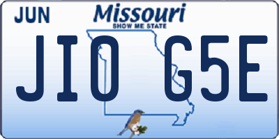 MO license plate JI0G5E
