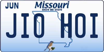 MO license plate JI0H0I