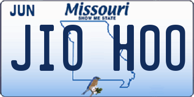 MO license plate JI0H0O