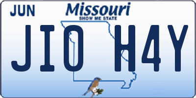 MO license plate JI0H4Y