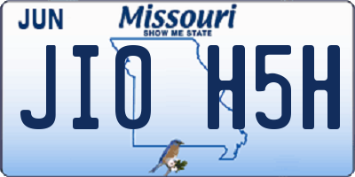 MO license plate JI0H5H