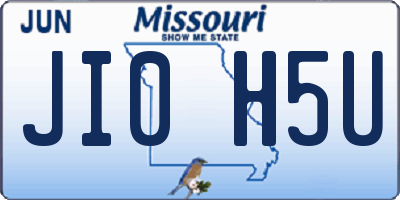 MO license plate JI0H5U