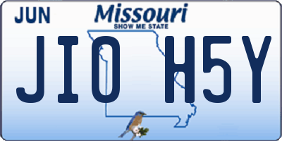 MO license plate JI0H5Y