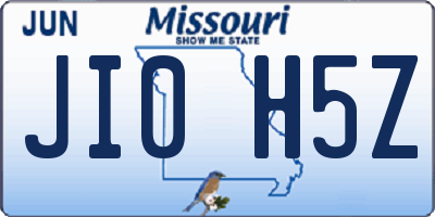 MO license plate JI0H5Z