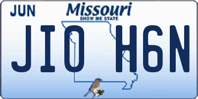 MO license plate JI0H6N