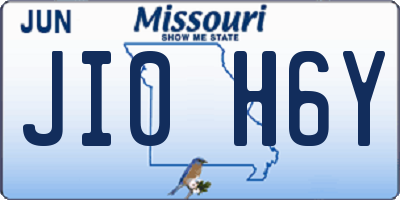MO license plate JI0H6Y