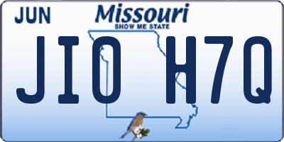 MO license plate JI0H7Q