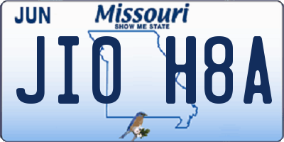 MO license plate JI0H8A