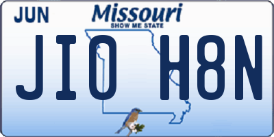 MO license plate JI0H8N