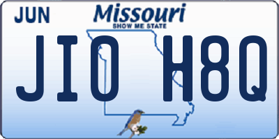 MO license plate JI0H8Q