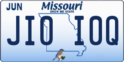 MO license plate JI0I0Q