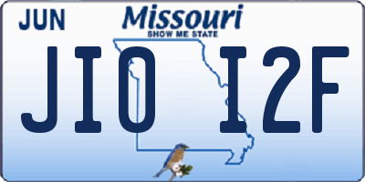 MO license plate JI0I2F