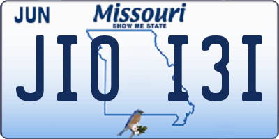 MO license plate JI0I3I