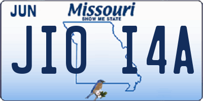 MO license plate JI0I4A