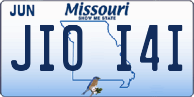 MO license plate JI0I4I