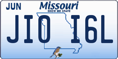 MO license plate JI0I6L