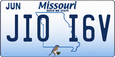 MO license plate JI0I6V