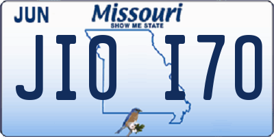 MO license plate JI0I7O