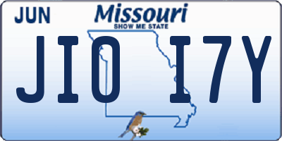 MO license plate JI0I7Y