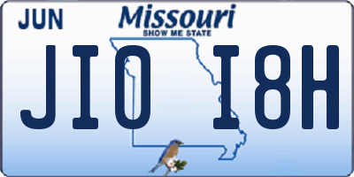 MO license plate JI0I8H