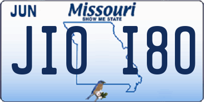 MO license plate JI0I8O