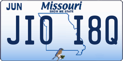 MO license plate JI0I8Q