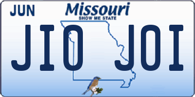 MO license plate JI0J0I