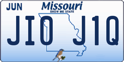 MO license plate JI0J1Q