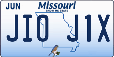 MO license plate JI0J1X