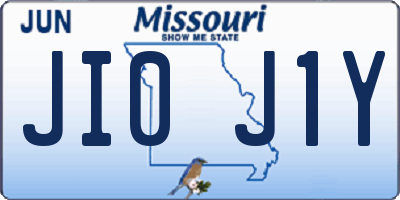 MO license plate JI0J1Y