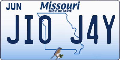 MO license plate JI0J4Y