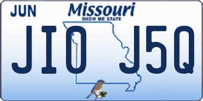 MO license plate JI0J5Q
