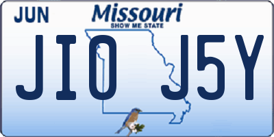 MO license plate JI0J5Y