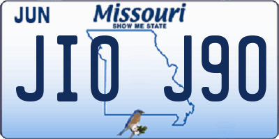 MO license plate JI0J9O