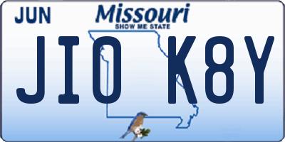 MO license plate JI0K8Y