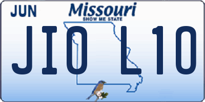 MO license plate JI0L1O