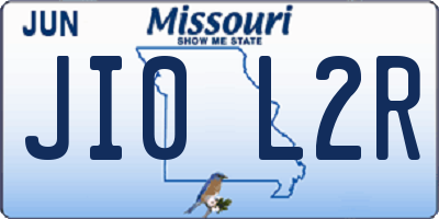 MO license plate JI0L2R
