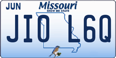 MO license plate JI0L6Q