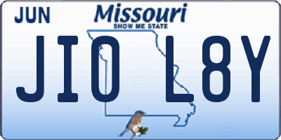 MO license plate JI0L8Y