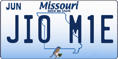 MO license plate JI0M1E