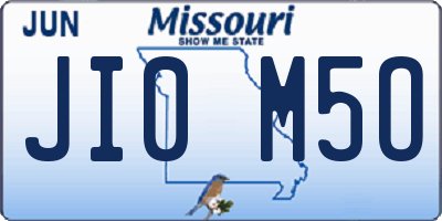 MO license plate JI0M5O