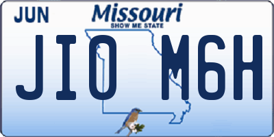 MO license plate JI0M6H